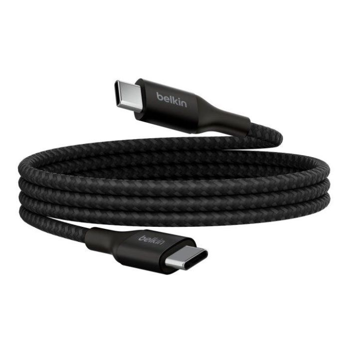Belkin Cable USB-C a USB-C 1m CAB015bt1MBK, Carga Rápida 240W Power Delivery 3.1, Certificado USB-IF, Negro