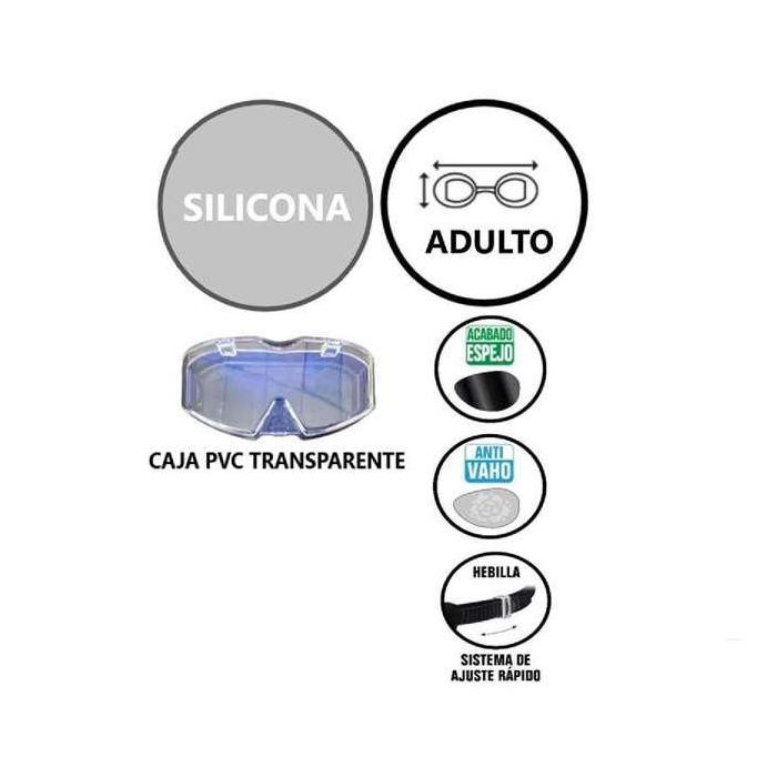 Poessa Lente Natación Silicona Adulto Polarizada Efecto Metalizado PC Modelos Surtidos 1 Poessa Lente Natación Silicona Adulto Polarizada Efecto Metalizado PC Modelos Surtidos 1