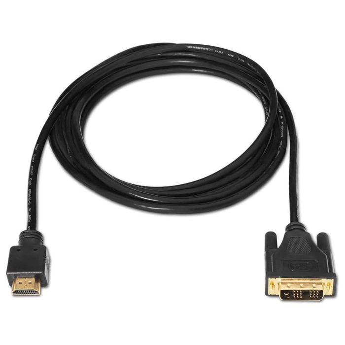 Aisens Cable DVI a HDMI DVI18+1-M a HDMI A-M Negro 1,8M 1