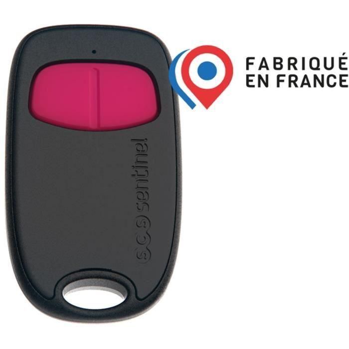 Mando a distancia de 2 canales - SCS SENTINEL - SimplyControl - Fucsia, alcance 40m, frecuencia 433,92 MHz, pila de litio CR2032 incluida Mando a distancia de 2 canales - SCS SENTINEL - SimplyControl - Fucsia, alcance 40m, frecuencia 433,92 MHz, pila de litio CR2032 incluida