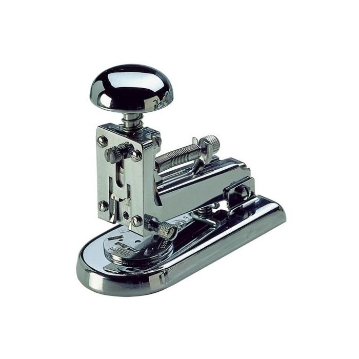 El Casco Grapadora de Sobremesa Metálica M-5 Cromada, 25 hojas de Capacidad, utiliza Grapas 22/6 y 24/6