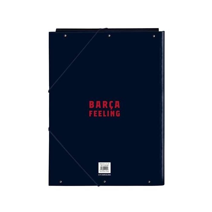 Safta Carpeta Folio 3 Solapas F.C.Barcelona Corporativa 26x33,5x2,5 Azul Marina 1