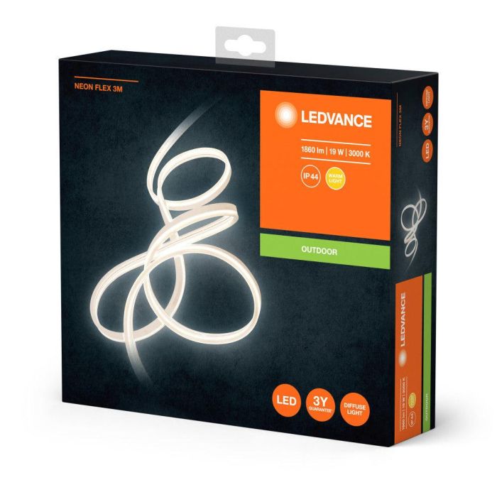 LEDVANCE LVE-4058075504707 Tira LED Decorativa Exterior Blanco Cálido 3000K 19W 1000Lm 110° 3 Metros IP44 Flexible 1 LEDVANCE LVE-4058075504707 Tira LED Decorativa Exterior Blanco Cálido 3000K 19W 1000Lm 110° 3 Metros IP44 Flexible 1
