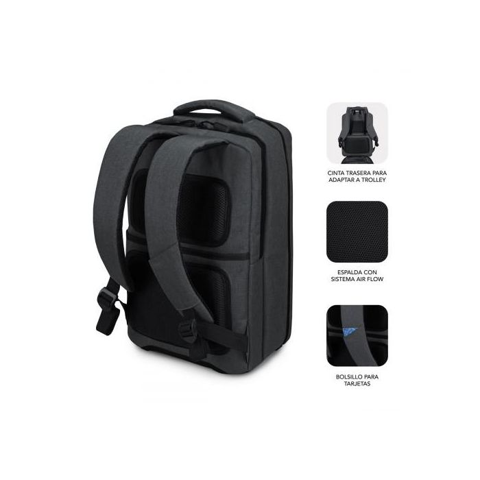 SUBBLIM Mochila Traveller Airpadding Backpack 15,6" Grey 2 SUBBLIM Mochila Traveller Airpadding Backpack 15,6" Grey 2