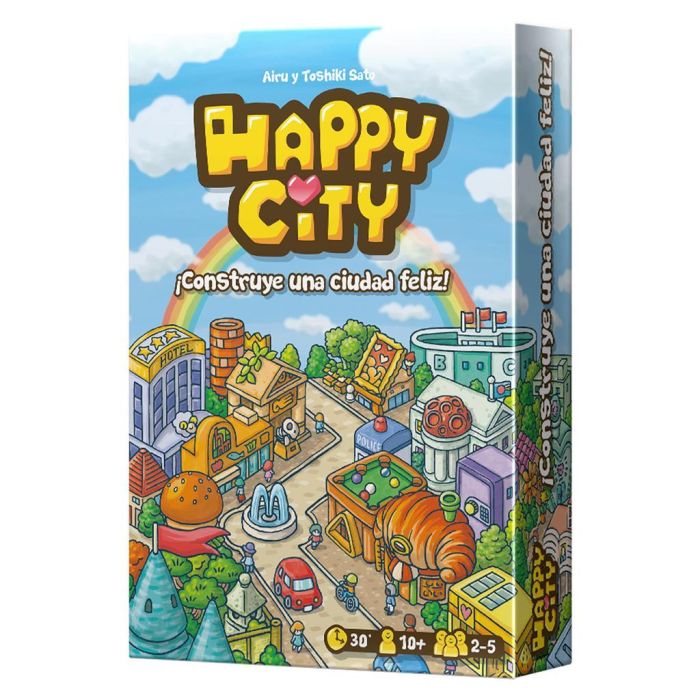 Cocktail Games Happy City 10 Juego de Mesa Familiar para Expertos 2-5 Jugadores 20-30 Minutos 10 Años 140 Cartas