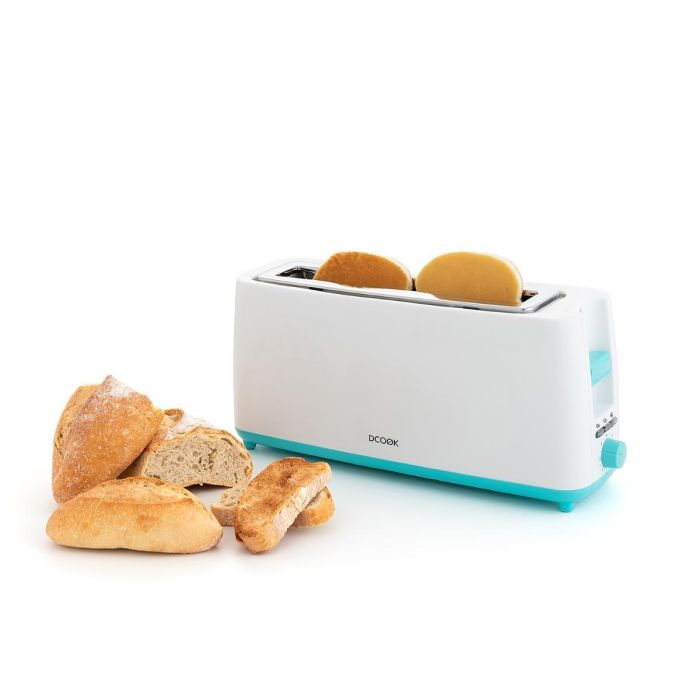 DCook Tostador Ranura Larga Gallery 800W Blanco con 7 Posiciones, Funciones Calentar, Descongelar y Cancelar, Bandeja Recogemigas 1