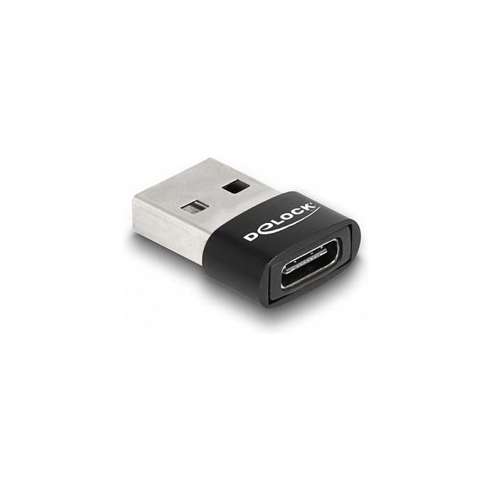 DELOCK Adaptador USB 2.0 USB Typ-A St > USB Type-C Bu schwarz negro 1