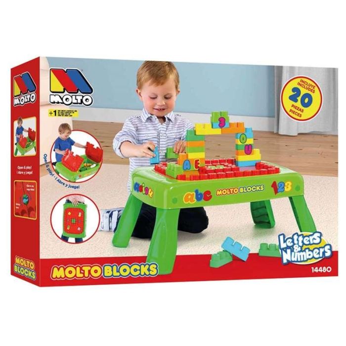 Mesa construccion plegable con 20 bloques Mesa construccion plegable con 20 bloques