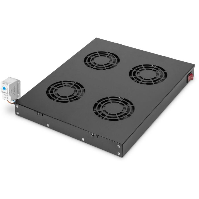 Digitus Unidad de Ventilador de Techo para Rack 19" 2U con 4 Ventiladores Integrados 552 m³/h Negro