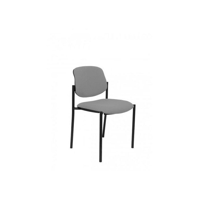 Silla Piqueras Y Crespo Villalgordo Confidente Chasis Negro Asiento Y Respaldo Tapizados Bali Gris
