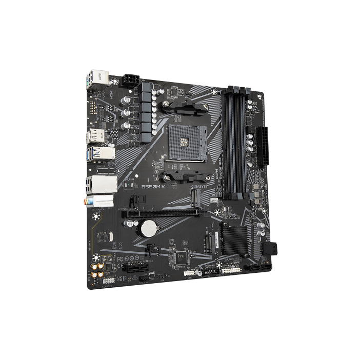 Gigabyte B550M K 1.0 Placa Base AMD B550 Socket AM4 Micro ATX DDR4 para PC 2