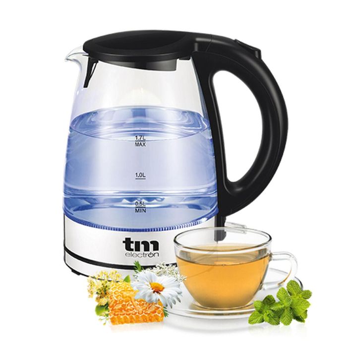 Hervidor TM Electron 1,7 L Cristal Vidrio de Borosilicato 8