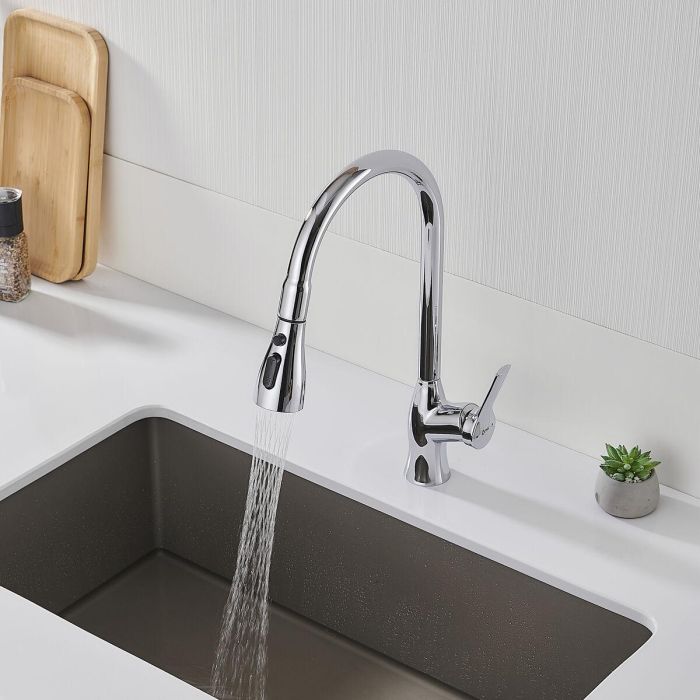 Grifo Monomando Fontastock Cromo Acero Inoxidable Latón Cerámico Aleación de Zinc Forma de C Alto 2 Grifo Monomando Fontastock Cromo Acero Inoxidable Latón Cerámico Aleación de Zinc Forma de C Alto 2