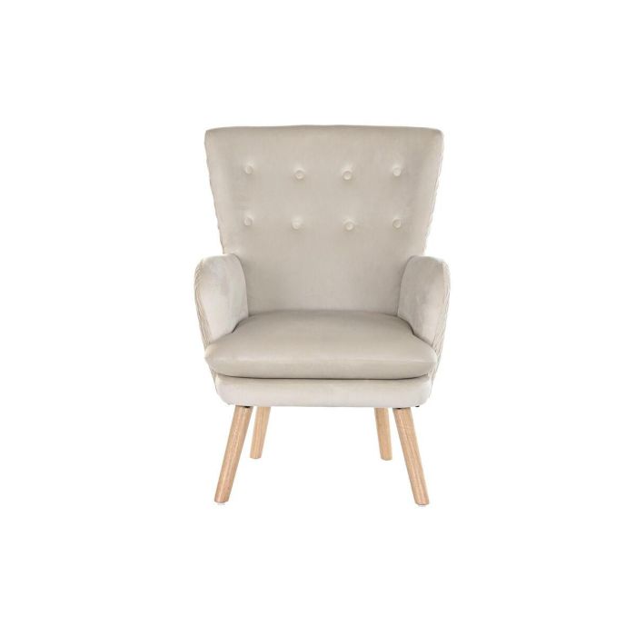 DKD Home Decor Butaca Scandi Beige Natural Poliéster y Madera Desmontable | 67x70x95 cm (Ancho x Largo x Alto) | Asiento 42 cm 2 DKD Home Decor Butaca Scandi Beige Natural Poliéster y Madera Desmontable | 67x70x95 cm (Ancho x Largo x Alto) | Asiento 42 cm 2