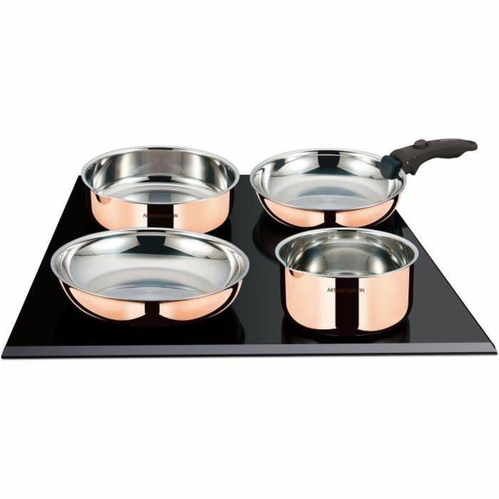 Arthur Martin AM516GT Batería de Cocina de 6 Piezas, Tecnología 3 Capas Triple Acción, Apta para Todas las Fuentes de Calor, Inducción Incluida 1 Arthur Martin AM516GT Batería de Cocina de 6 Piezas, Tecnología 3 Capas Triple Acción, Apta para Todas las Fuentes de Calor, Inducción Incluida 1