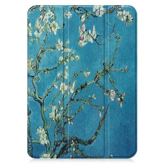 CoreParts For Apple iPad 10th Gen 10.9-inch (2022) Tri-fold Caster Hard Shell Cover with Auto Wake Function - Blossom Style 9