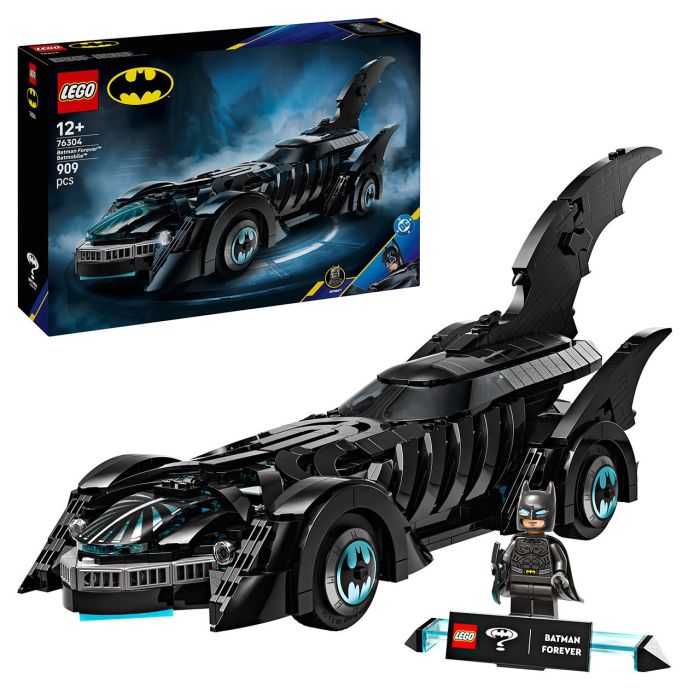 LEGO 76304 Batmóvil de Batman Forever DC Comics, Coche de Juguete de Superhéroes para Coleccionistas
