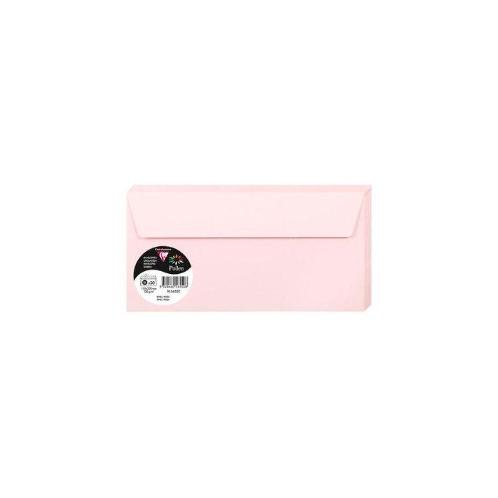Sobre Clairefontaine Pollen 110X220 120G Rosa Paquete De 20