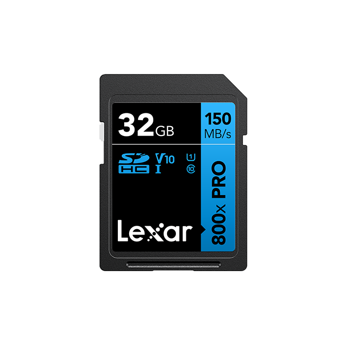 Lexar LSD0800P032G-BNNNG Tarjeta de Memoria SDHC High-Performance 800xPRO 32 GB UHS-I Clase 10 U1 V10 150 MB/s Lectura
