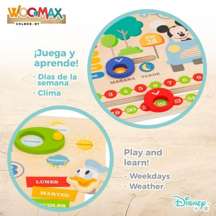 Juego Educativo Disney Calendario 30 x 3,5 x 30 cm (6 Unidades) 4