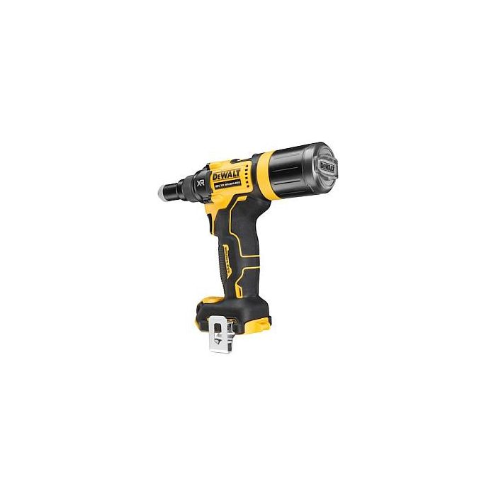 DeWALT DCF403NT-XJ Pistola de Remaches a Batería 18V, para Aluminio y Acero Inoxidable (2.4, 3.2, 4, 4.8 mm), 10000 kN, Incluye Funda, Negro/Amarillo