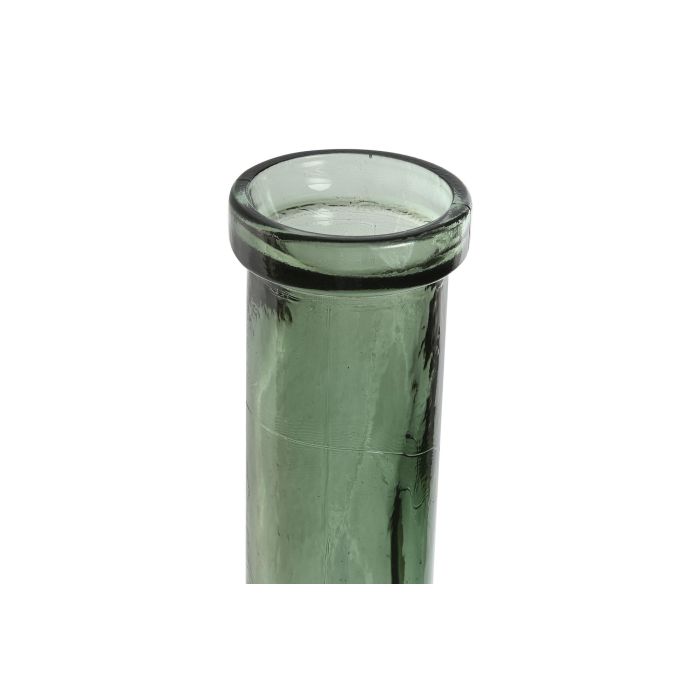 DKD Home Decor Jarrón de Cristal Reciclado Urban Verde 26.5 x 76 x 26.5 cm 1