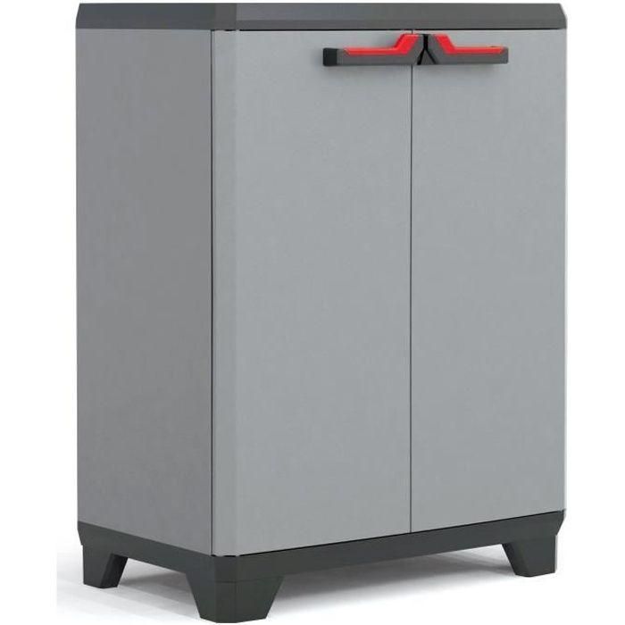 KETER | MUEBLE BAJO STILO, Gris / Negro / Rojo, 68 x 39 x 90 cm KETER | MUEBLE BAJO STILO, Gris / Negro / Rojo, 68 x 39 x 90 cm