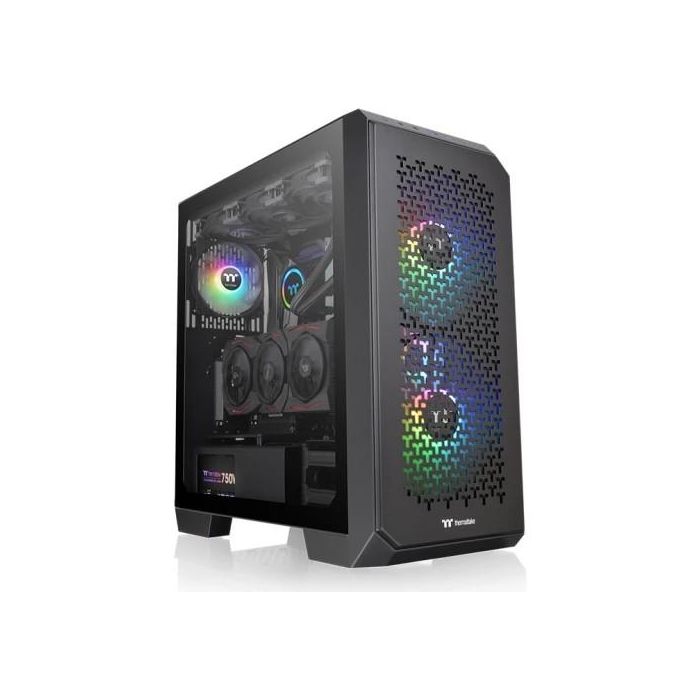 Thermaltake View 300 MX ARGB Black Midi Tower PC, ATX/EATX/microATX/Mini-ITX, Cristal Templado 1