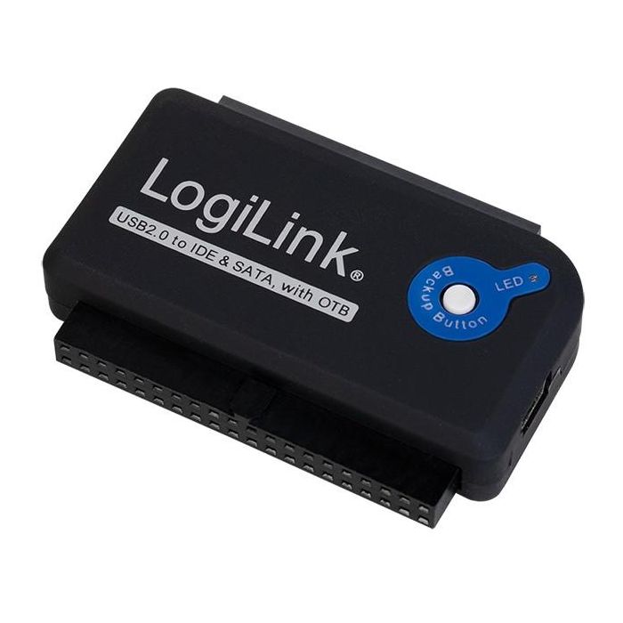 LogiLink Adaptador USB 2.0 a IDE/SATA 2.5" y 3.5" AU0006C Negro
