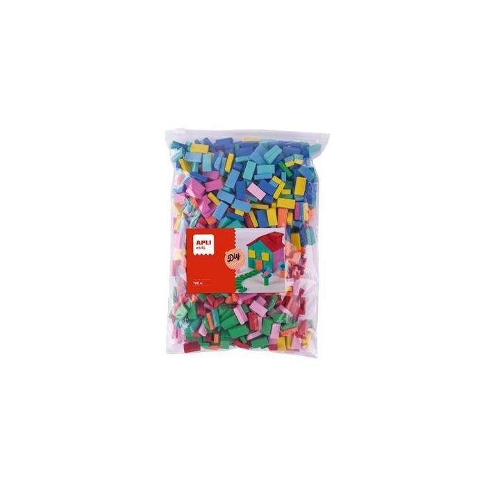 Apli Mini Ladrillos Goma Eva 20x10x5 mm Bolsa De 700 C-Surtidos +4 Años