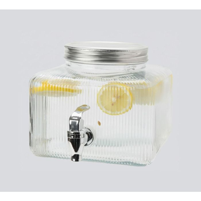 Inde Tarro Dispensador Frigo de Vidrio 5.5 Litros - Capacidad 5.5L, Medidas 21x21x18.5 cm (6 Unidades) Inde Tarro Dispensador Frigo de Vidrio 5.5 Litros - Capacidad 5.5L, Medidas 21x21x18.5 cm (6 Unidades)