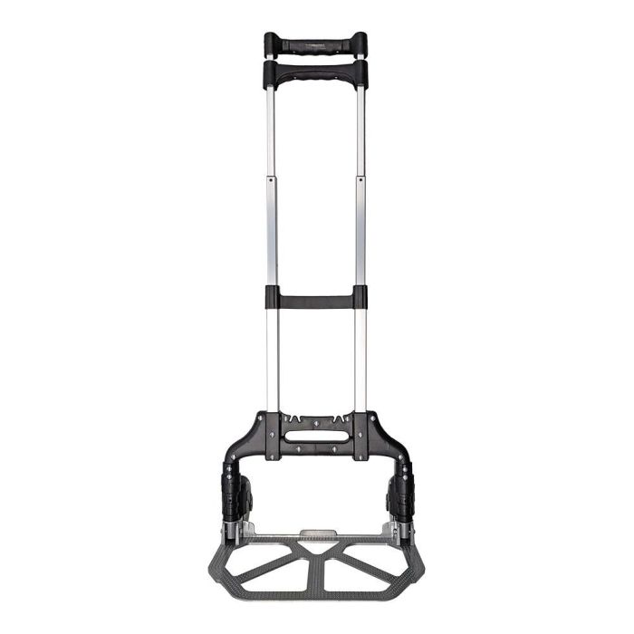 Edm Carrito de transporte reforzado plegable con ruedas, capacidad 60kg, aluminio 1