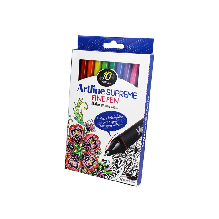 Artline Rotulador Supreme EPFS200 Fine Liner Punta de Fibra 0,4 mm Bolsa 10 Unidades Colores Surtidos 1