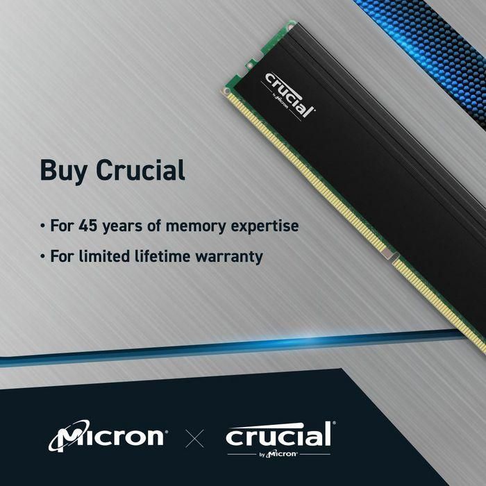 Crucial Memoria RAM DDR4 32GB Kit (2x16GB) 3200MHz UDIMM CL22 5