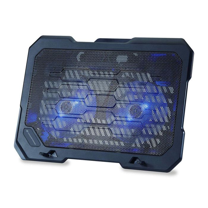 Conceptronic Base Refrigeración para Portátiles con 2 Ventiladores Ultrasilenciosos, Ajuste de Altura, hasta 15.6" 6
