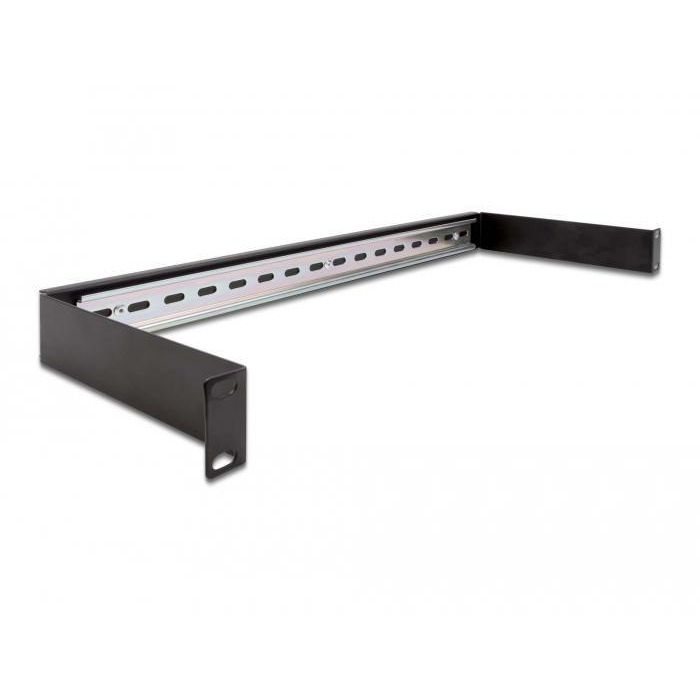 Delock 19″ DIN rail Panel 1U negro 0 Delock 19″ DIN rail Panel 1U negro 0