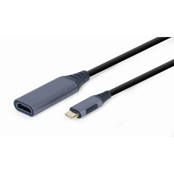 GEMBIRD A-USB3C-HDMI-01 Adaptador de Cable de Video USB Tipo C a HDMI 4K 60Hz Negro Gris 0,15 m GEMBIRD A-USB3C-HDMI-01 Adaptador de Cable de Video USB Tipo C a HDMI 4K 60Hz Negro Gris 0,15 m