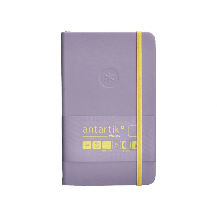 Antartik Cuaderno A6 Tapa Dura Hojas Lisas Morado y Amarillo 100 Hojas 80gr FSC 1