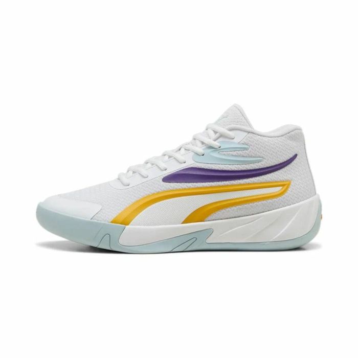 Zapatillas de Baloncesto para Adultos Puma Court Pro Blanco Amarillo 5