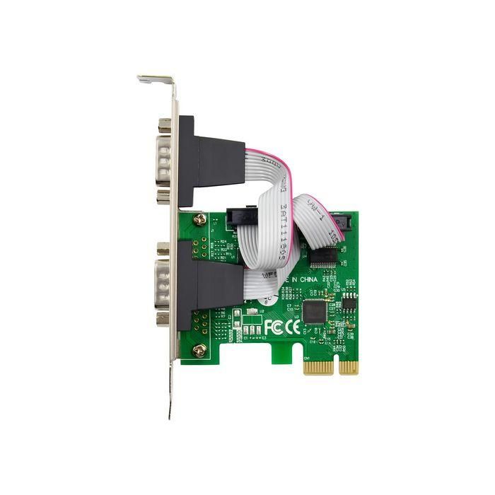 MicroConnect Tarjeta PCI Express ASIX AX99100 con 2 puertos serie DB9 RS232 y 1 puerto paralelo para PC 3