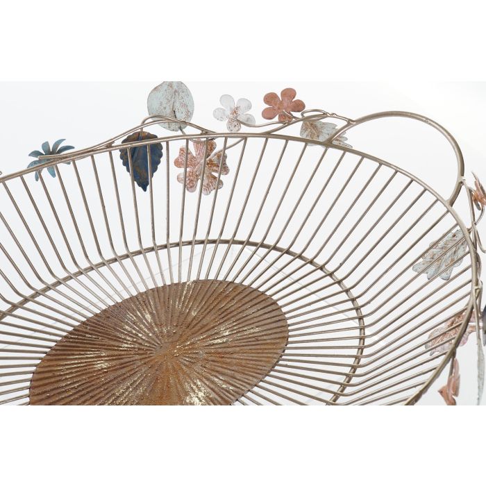 DKD Home Decor Centro de Mesa Metálico Multicolor Hojas 36 x 12.7 x 56 cm 1