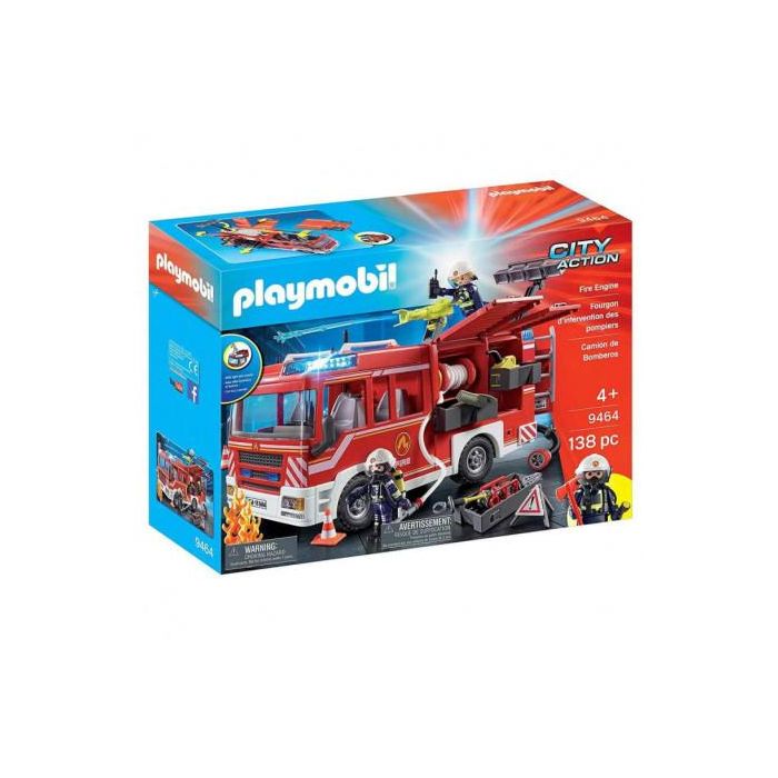 Playmobil Camión Bomberos Ciudad Acción con 2 Bomberos y Herramientas Juguete para Niños Mayores de 4 Años 1