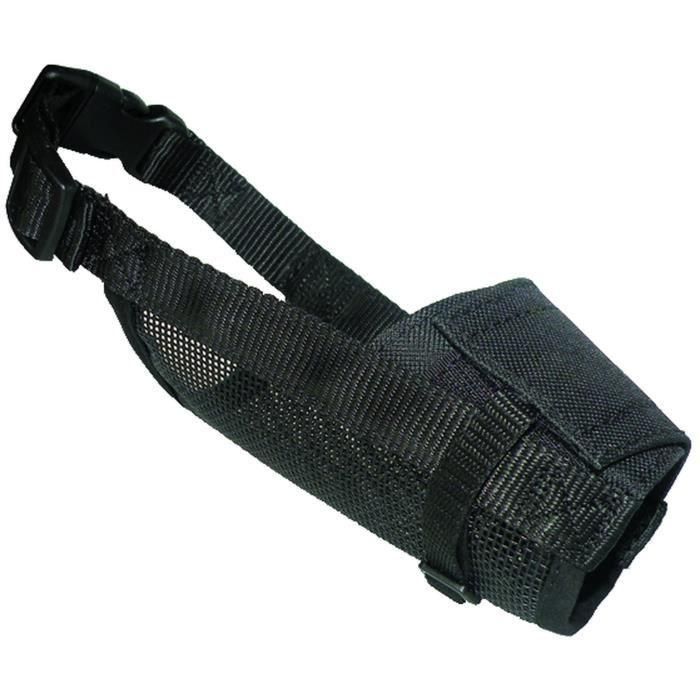 Bozal de nylon negro YAGO para perros grandes, bozal con red transpirable y ajustable Bozal de nylon negro YAGO para perros grandes, bozal con red transpirable y ajustable