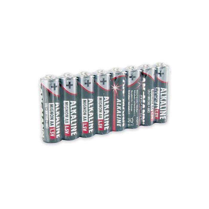 Ansmann AA Alkaline Red-Line Batería de un Solo Uso, Pilas Alcalinas, Paquete de 8 Unidades