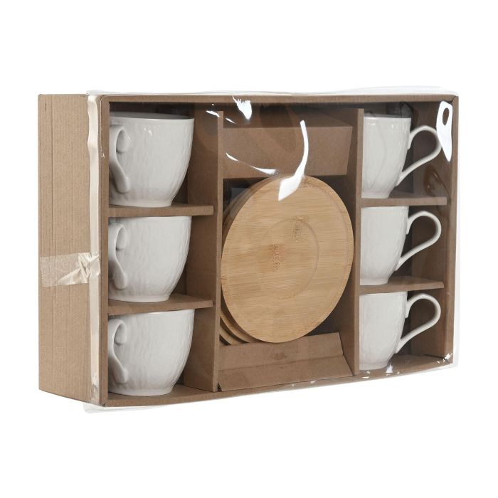 Cafe Basicos DKD Home Decor Blanco Natural 8 x 7 x 11 cm Set de 6 3 Cafe Basicos DKD Home Decor Blanco Natural 8 x 7 x 11 cm Set de 6 3