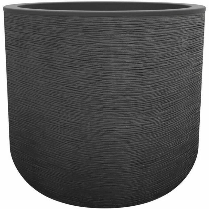 EDA PLASTIQUE - Maceta redonda Graphit'Up 40 cm - 32,5 L - Gris antracita