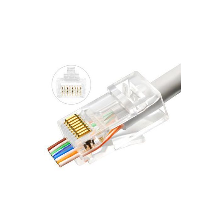 Lanview RJ45 UTP plug Cat6A for AWG23-24 stranded/solid conductor 50 Pcs. Box 1 Lanview RJ45 UTP plug Cat6A for AWG23-24 stranded/solid conductor 50 Pcs. Box 1
