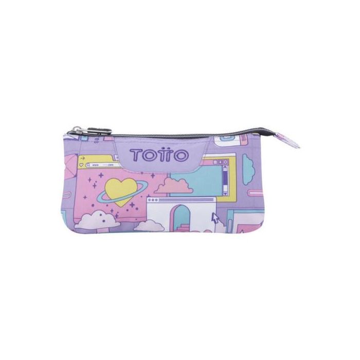 Totto Estuche Escolar Tres Compartimentos Morado Ciber Tablero AC52ECO012-2210Z-2QI 0 Totto Estuche Escolar Tres Compartimentos Morado Ciber Tablero AC52ECO012-2210Z-2QI 0