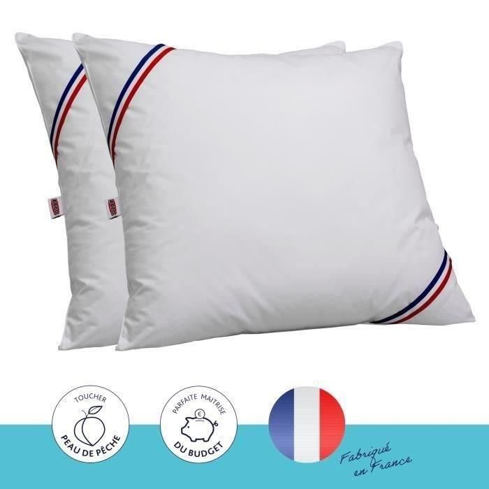Set de 2 Cojines Tentación - 60 x 60 cm - Relleno Poliéster Fibra Hueca 100% Silicona - Blanco - DODO Set de 2 Cojines Tentación - 60 x 60 cm - Relleno Poliéster Fibra Hueca 100% Silicona - Blanco - DODO