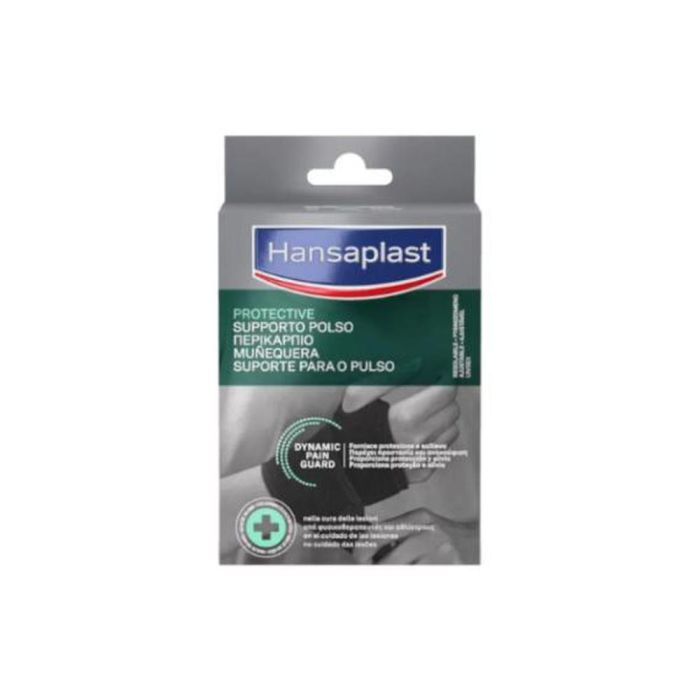 Hansaplast Muñequera Soporte Ajustable con Dynamic Pain Guard y Soporte 360° para Muñecas Débiles o Lesionadas